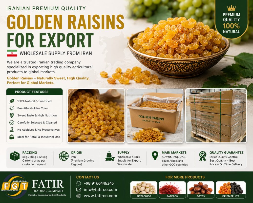 iranian Export quality golden raisins